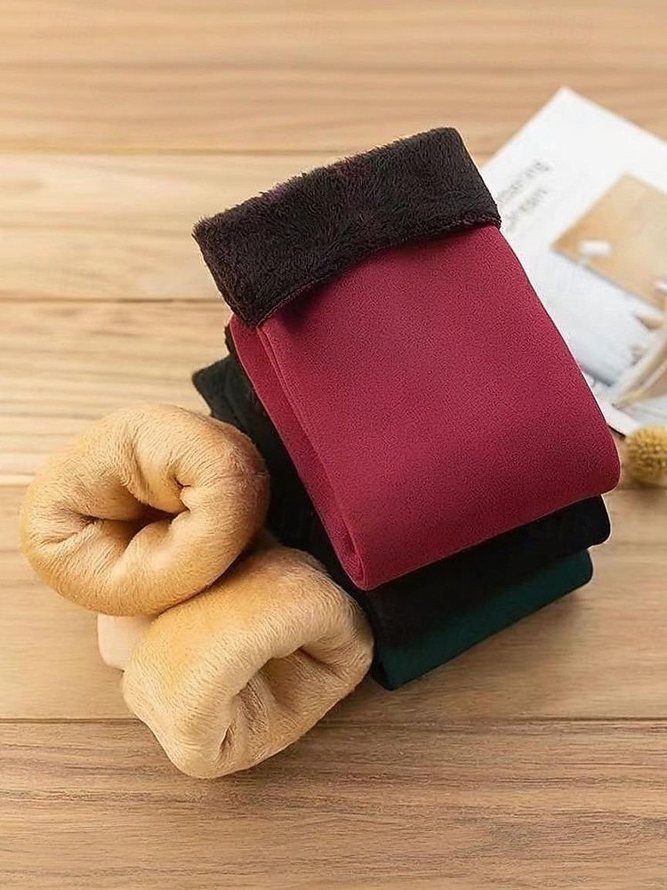 مجموعة جوارب حرارية مبطنة بالصوف للنساء، جوارب شتوية ناعمة ودافئة بألوان متعددة، هدية عيد ميلاد مريحة للطقس البارد والارتداء المنزلي 2025 - $11.99 –P7