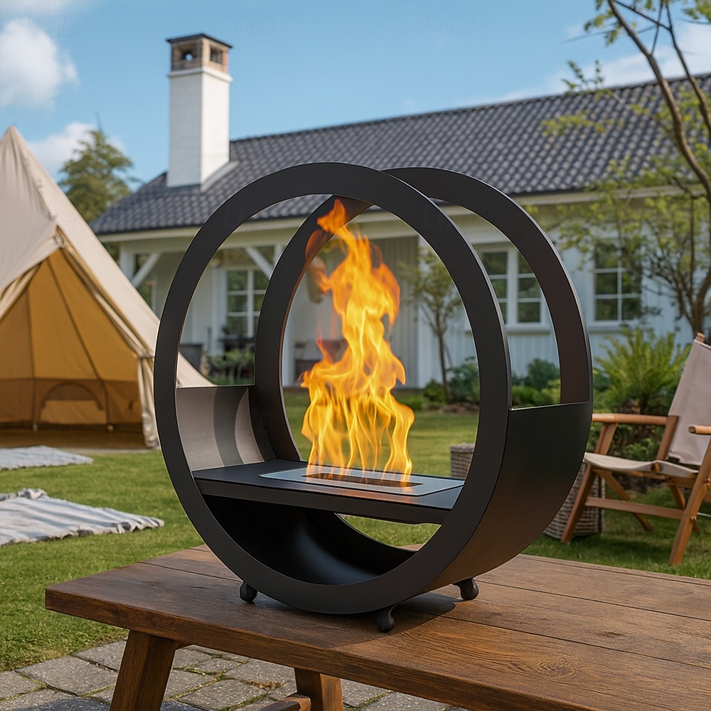 2026年 卓上暖炉卓上ファイヤーピット、ポータブル屋内アート暖炉装飾、黒炎効果  コレクション – $173.99 –P5