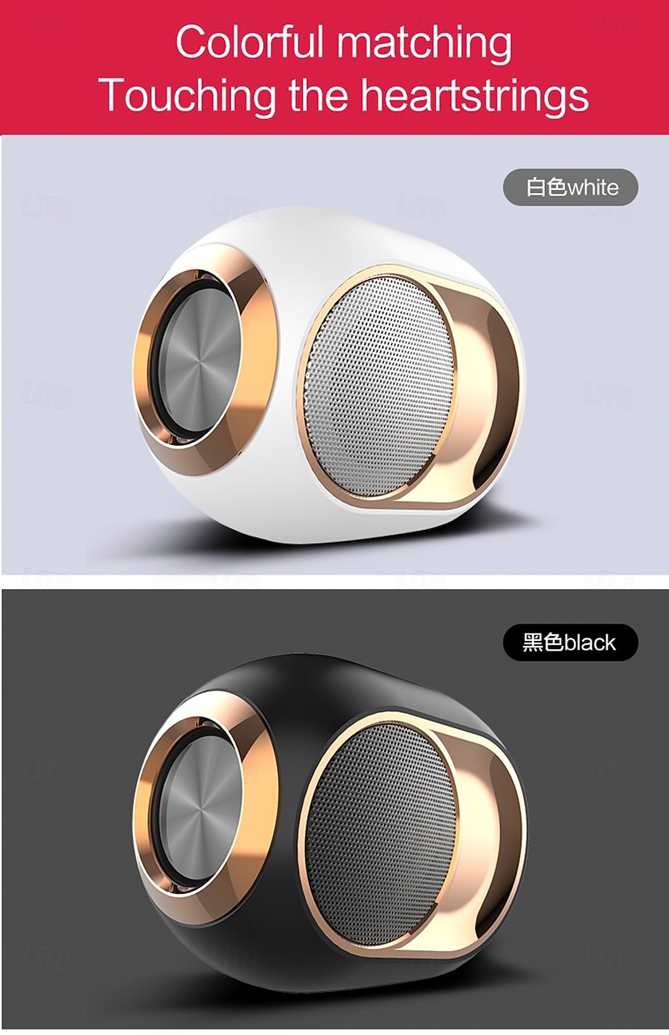 2025 New Wireless Speaker Supporting Multiple Playback Modes Wireless/TF Card/USB Playback High Volume Long Battery Life Stereoscopic Sound Effects To Fill The Event Atmosphere Suitable for Smar 2025 - $24.99 –P11