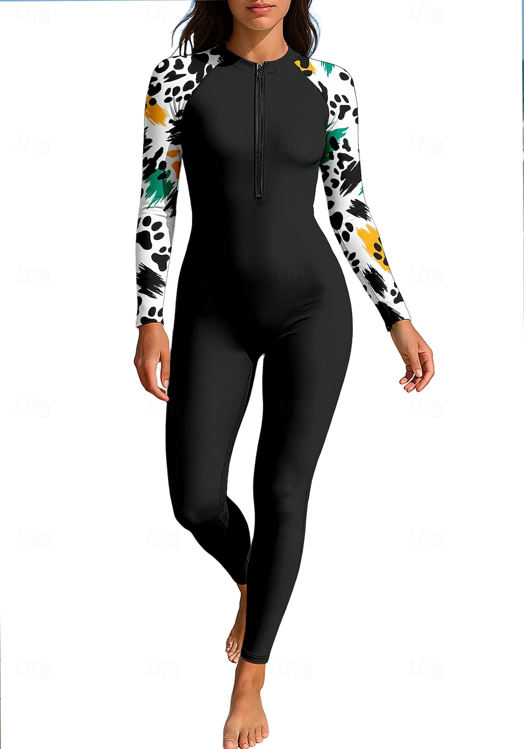 Mulheres Anti Atrito Trajes de banho de corpo inteiro Segunda-pele para Mergulho UPF50+ Secagem Rápida Elasticidade Alta Manga Longa Roupa de Banho Zíper Frontal Surfe Mergulho Snorkeling Natação de 2025 por $42.99 –P3