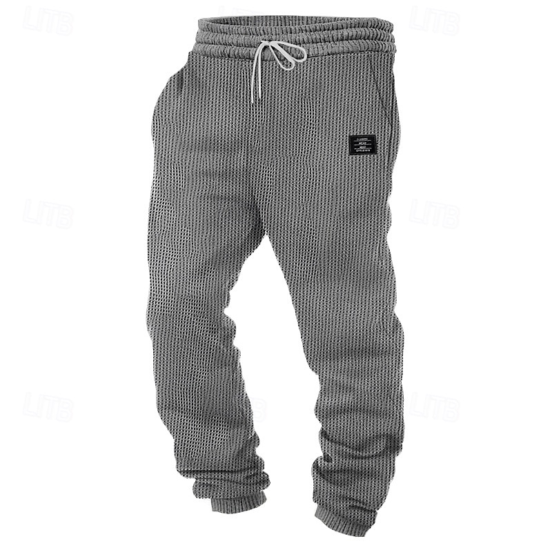 Per uomo Pantaloni da tuta Joggers Pantaloni Pantaloni a Nido d'Ape Coulisse Tasca Elastico in vita Semplice Comodità Morbido Lunghezza intera Casuale Quotidiano All'aperto Moda Stile Classico Verde del 2026 a $22.99 –P11