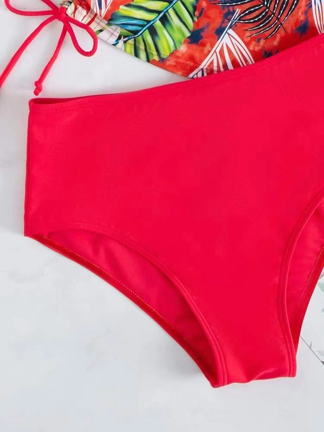 Costume da bagno tankini da donna 2 pezzi arricciato palmo cheeky controllo pancia vita alta slinguato senza schiena vacanza in spiaggia scollatura a halter floreale senza maniche del 2026 a $22.99 –P13