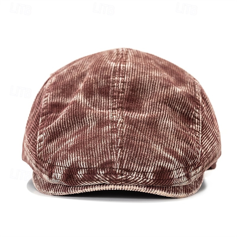 Homens Boina Chapéu Ascot chapéu de jornaleiro Preto Vinho Veludo Cotelê Jacquard Moda Casual Rua Diário Tecido Ajustável Filtro Solar Respirável de 2026 por $16.99 –P2