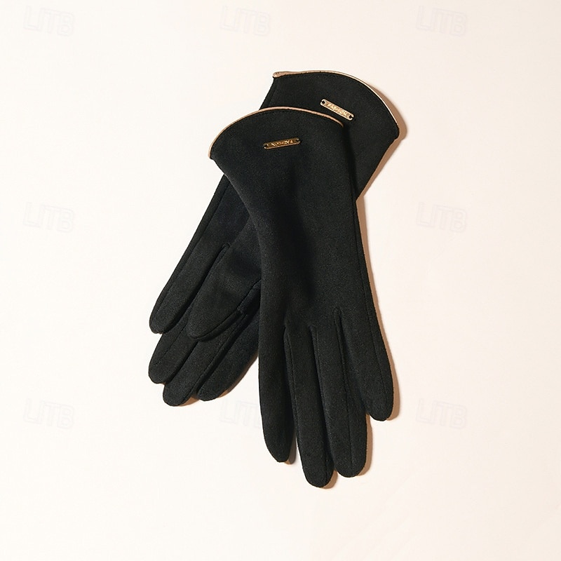 Dámské 1 pár Špičky prstů / Zimní rukavice Aktivní / Šik ven Rukavice - Bez vzoru Tisk 2026 - $11.49 –P7