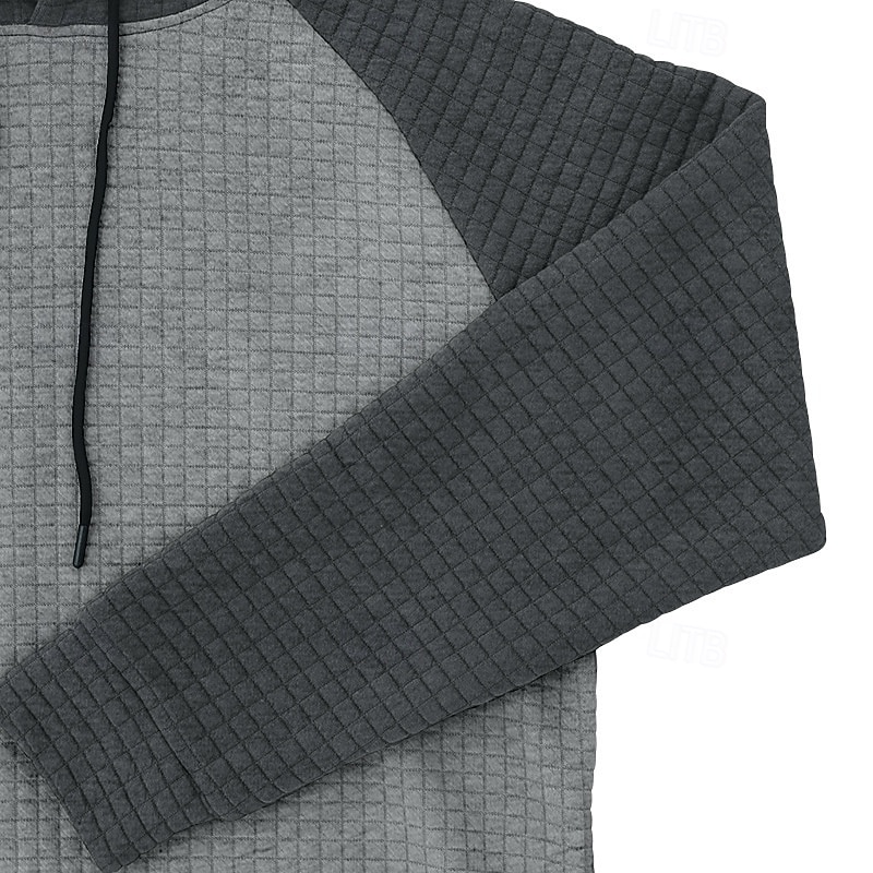 Homens Moletom Estacionar Preto Cinza Claro Cinzento Escuro Cinzento Com Capuz Bloco de cor Com Cordão Desportos e Ar livre Casual Diário Impressão 3D Roupa de rua Roupa de Esporte Casual Outono de 2026 por $19.99 –P9