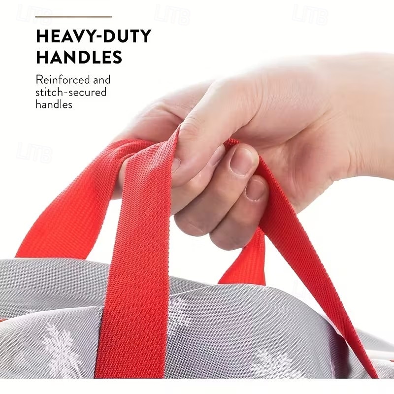 Saco para guardar árvores de Natal artificiais de 2,74 m (9 pés), tecido Oxford resistente a rasgos, bolsa de armazenamento durável para as festas de fim de ano com alças reforçadas. &Zíperes duplos, de 2026 por $43.99 –P4