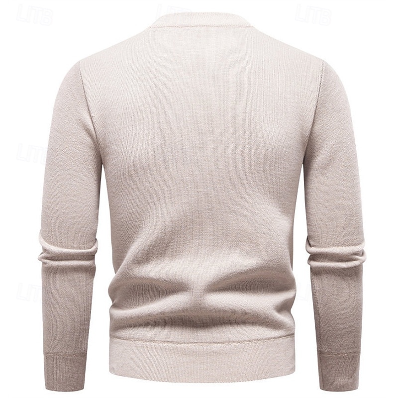 Муж. Пуловер Свитер Вязаный свитер Рельефный узор Вязать Обычные топы Трикотаж Геометрический принт Вырез под горло Мода Классический Отпуск На каждый день Одежда Наступила зима Синий Винный L XL 2XL 2026 - $21.99 –P3