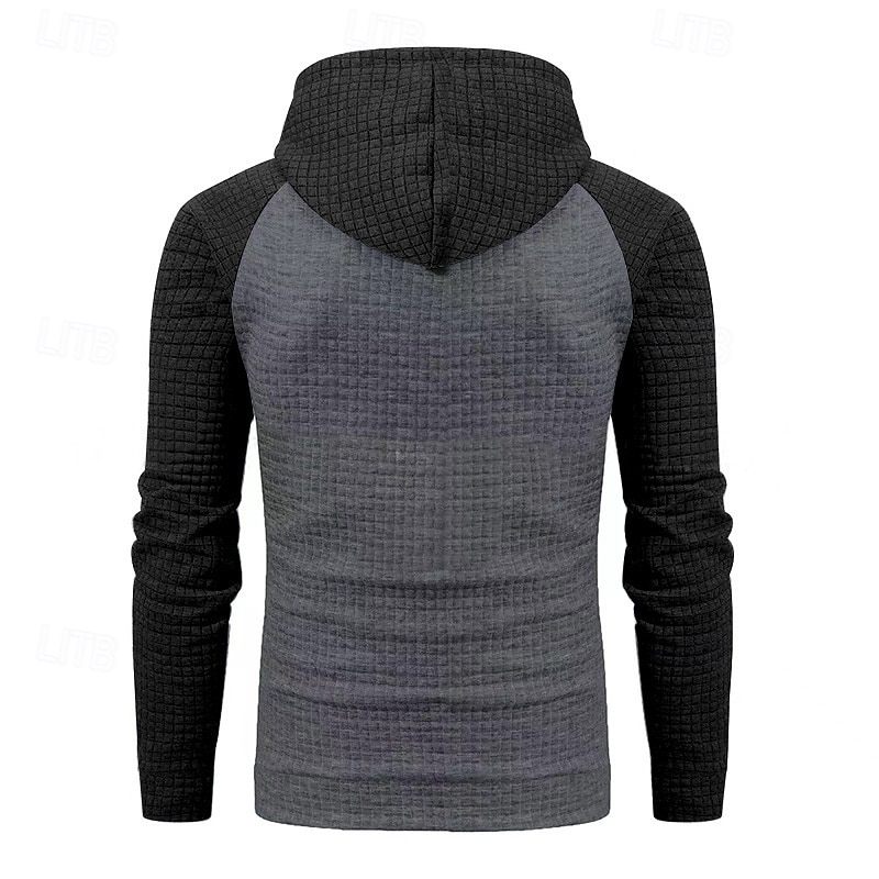 Homens Moletom Estacionar Preto Cinza Claro Cinzento Escuro Cinzento Com Capuz Bloco de cor Com Cordão Desportos e Ar livre Casual Diário Impressão 3D Roupa de rua Roupa de Esporte Casual Outono de 2026 por $19.99 –P23