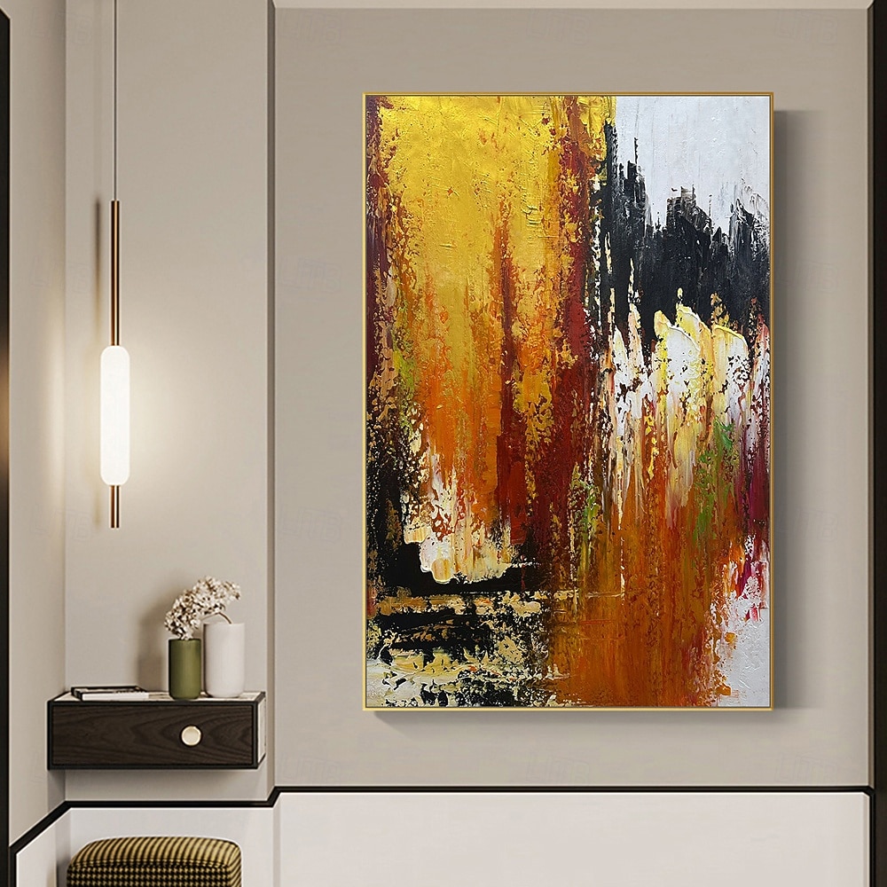 Hang-malované olejomalba Ručně malované Vertikální Abstraktní Moderní Bez vnitřní rám 2026 - $107.99 –P3