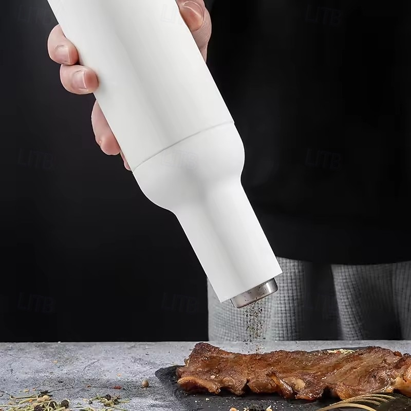 Moedor elétrico de sal e pimenta a bateria, moedor automático de especiarias, moedor de cominho, pulverizador, utensílios de cozinha para temperar. de 2026 por $27.99 –P5