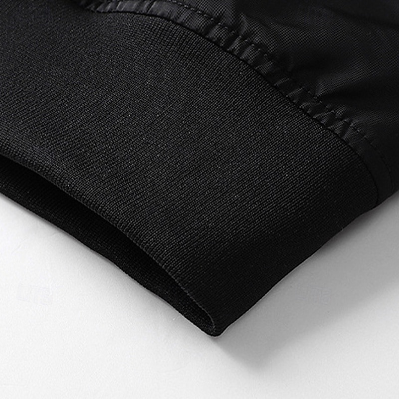 Herr Lättviktsjacka Bomberjacka Vardaglig jacka Utomhus Semester Ficka Vår Höst Slät Streetwear Stylish Kinakrage Normal Svart Gul Vinröd Armégrön Mörkblå Jacka 2026 - $45.99 –P6