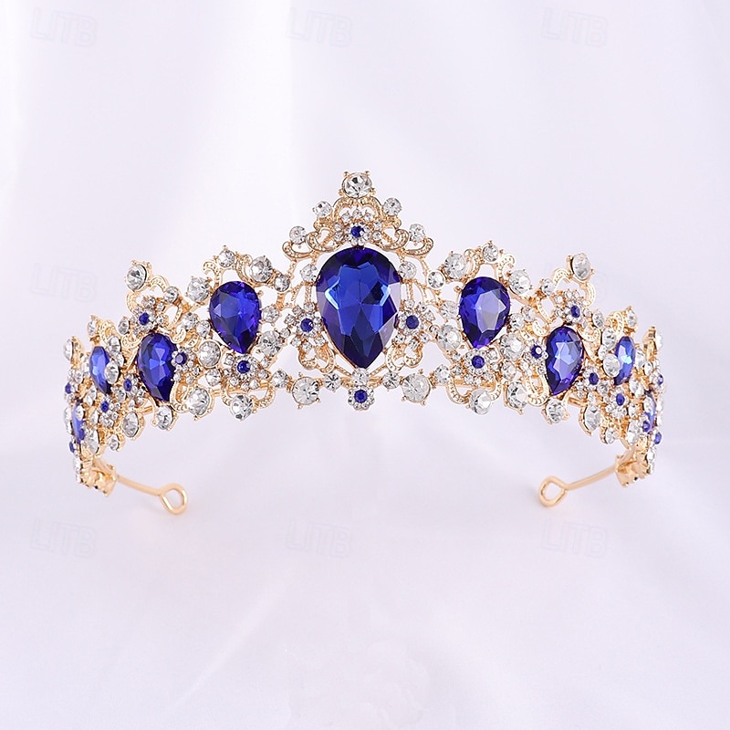 Crown Tiaras Pään koriste Metalliseos Häät Syntymäpäivä Tyylikäs Vintage Kanssa Tekojalokivi Päähine Päähineet 2026 - $17.49 –P13