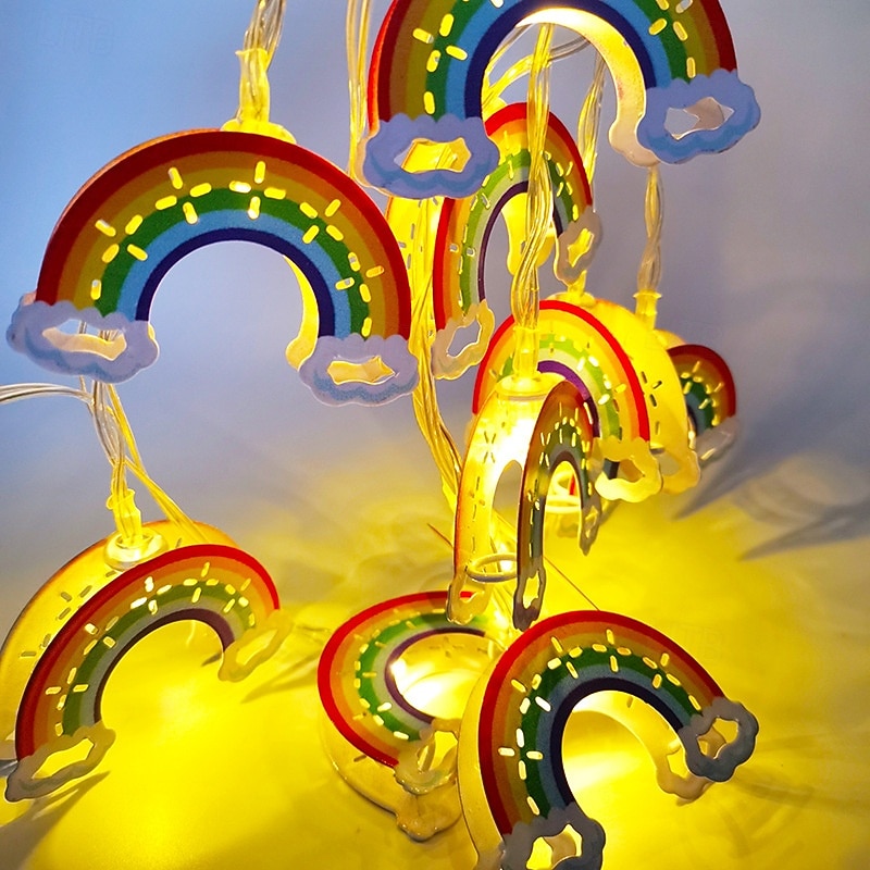 Luci a stringa fatate LED arco di ferro 1.5m 10 LED funziona a batteria decorativa luci da appendere per festa di capodanno matrimonio stanza dei bambini del 2026 a $17.99 –P2