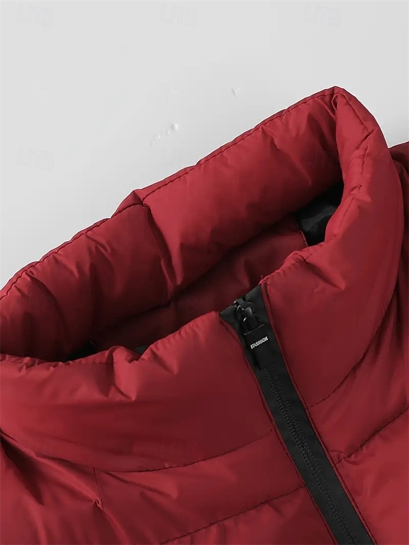 Per uomo Gilet imbottito Gilet Vacanza Quotidiano Data Moda Casual Autunno Inverno Tasca Poliestere Caldo Confortevole Tinta unica Cerniera Collo alla coreana Vestibilità regolare Blu Nero Giallo del 2026 a $30.99 –P5
