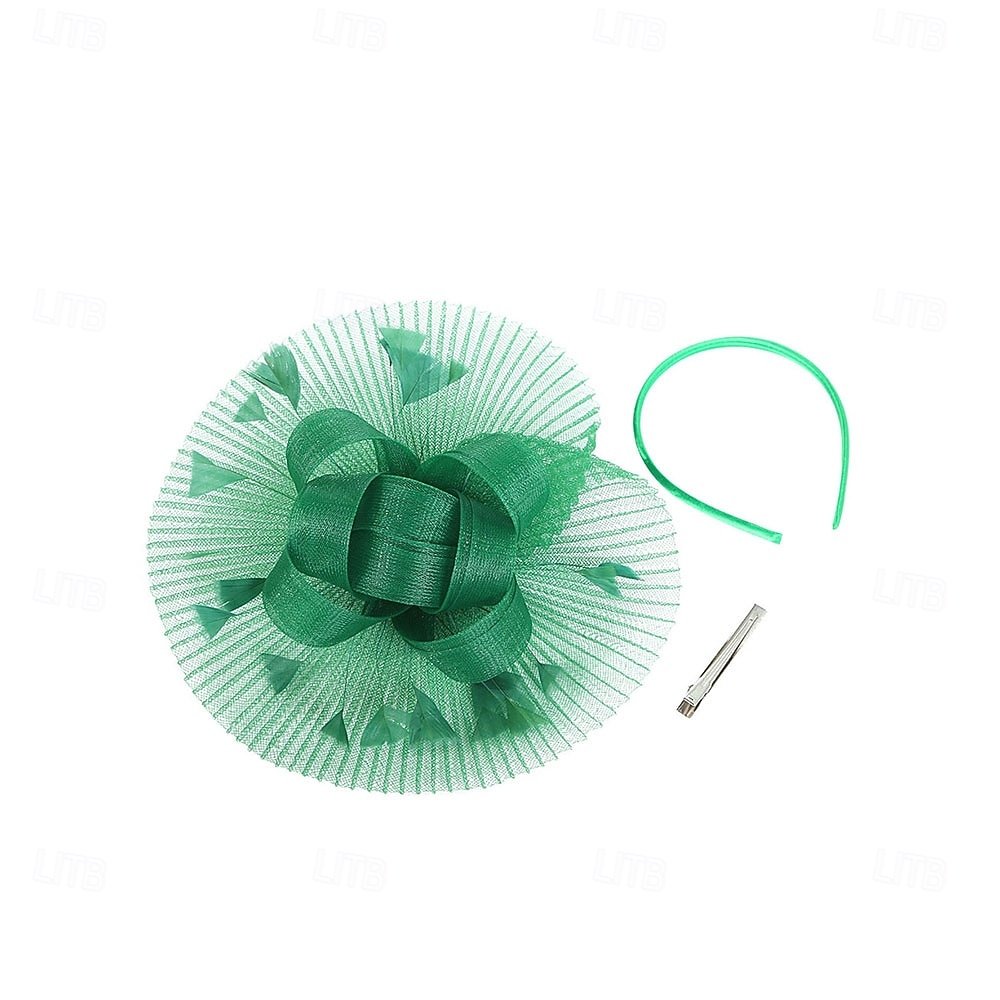 Huvudbonad Tyll Fjädrar Fedorahatt cocktail Bröllop Tebjudning Hästrace Elegant Vintage Med Fjäder Hårbonad Huvudbonader 2026 - $17.49 –P8