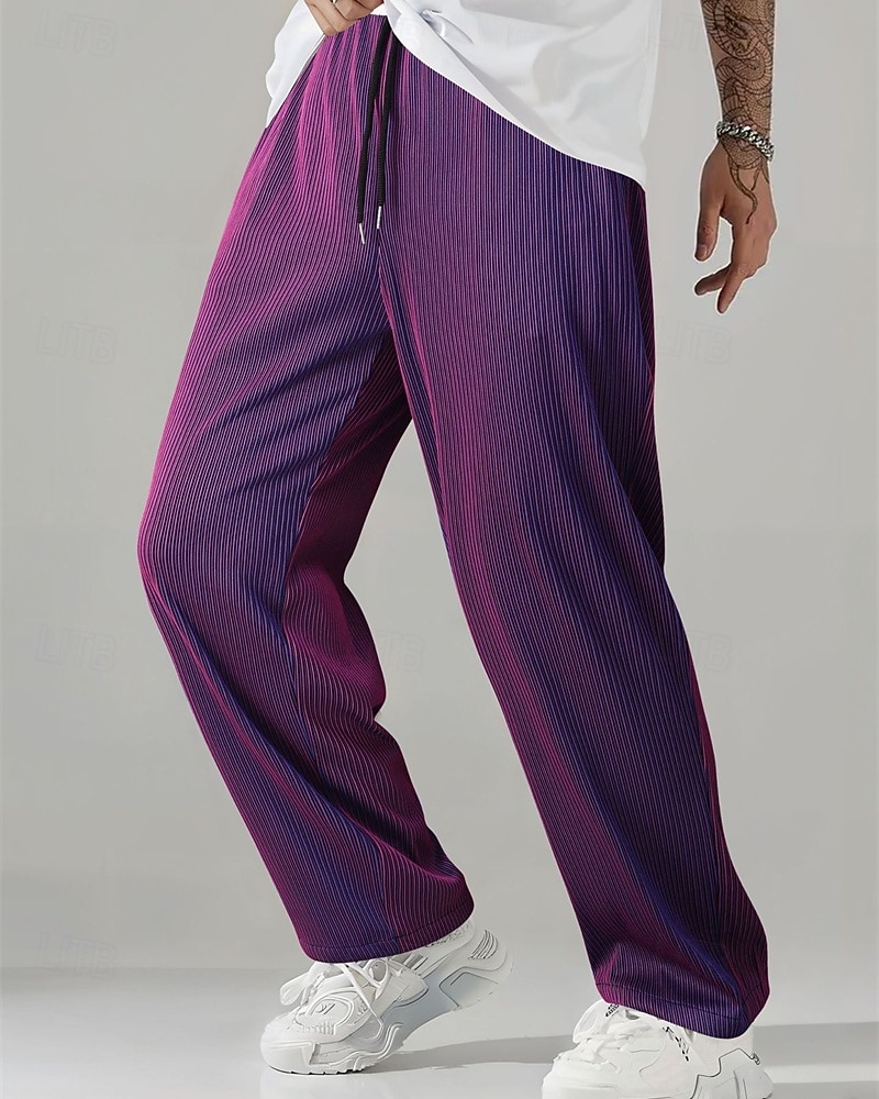 Hombre Pantalones de Deporte Pantalones Pantalones deportivos de pierna recta Correa Bolsillo Cintura elástica Plano Comodidad Suave Exterior Casual Diario Moda Estilo clásico Azul Piscina Rosa 2026 - $37.99 –P6
