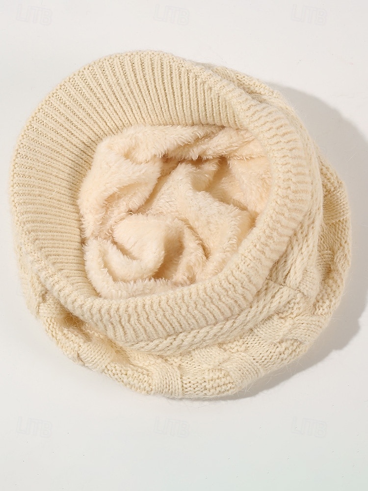 Damska czapka z dzianiny akrylowej z podszewką z polaru, w wielu kolorach, wygodna i stylowa na święta Bożego Narodzenia i zimowe aktywności 2026 - $11.99 –P9