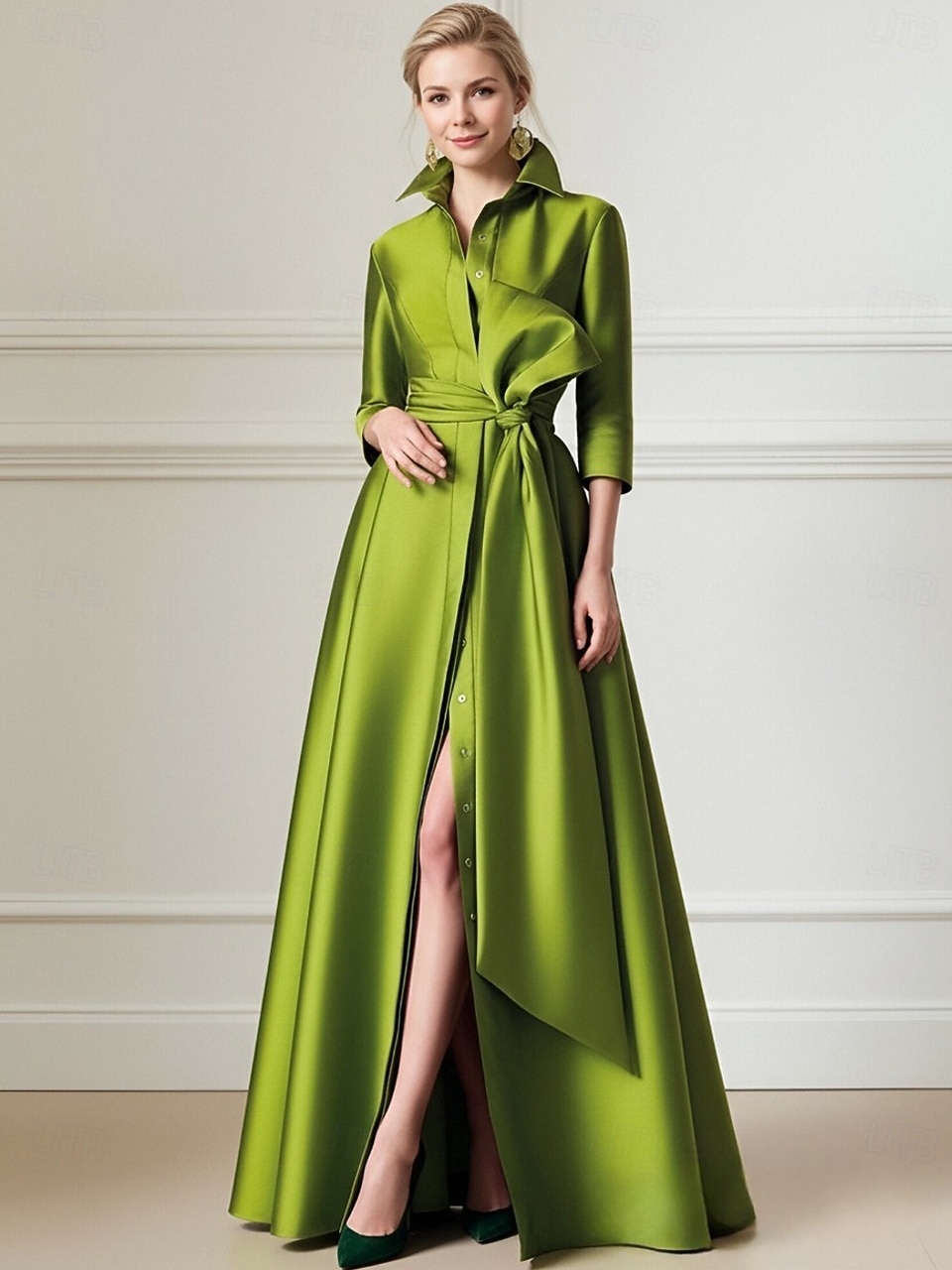 A-Line Floor Length Satin Dress Wedding Guest Dress Formal Dresses Mother of the Bride Dress A-Line Floor Length Satin Dress Wedding Guest Dress Formal Dresses Mother of the Bride Dress