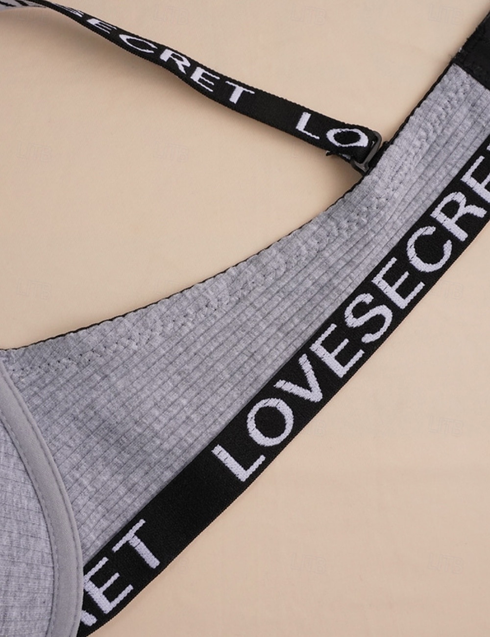 Women's Sexy Lingerie Bra PrintNightwearCotton Casual Letter Fashion Cute Black Gray Spring & Summer Fall & Winter 2026 - $11.49 –P6