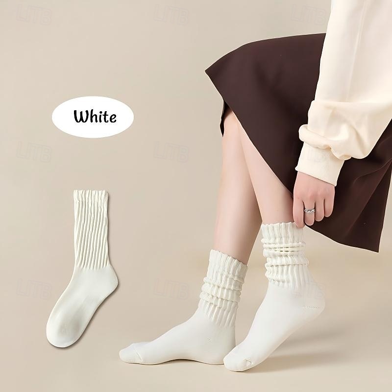 גרביים רפויות לנשים, גרבי מגפיים מרופדות לבנות, סרוגות עבות ואריכות ימים, אופנתיות רחוב, אופנתי, סתיו חורף, קז'ואל, ספורטיבי, חמים ונעימים, גרביים לנשים 2026 - $5.49 –P10