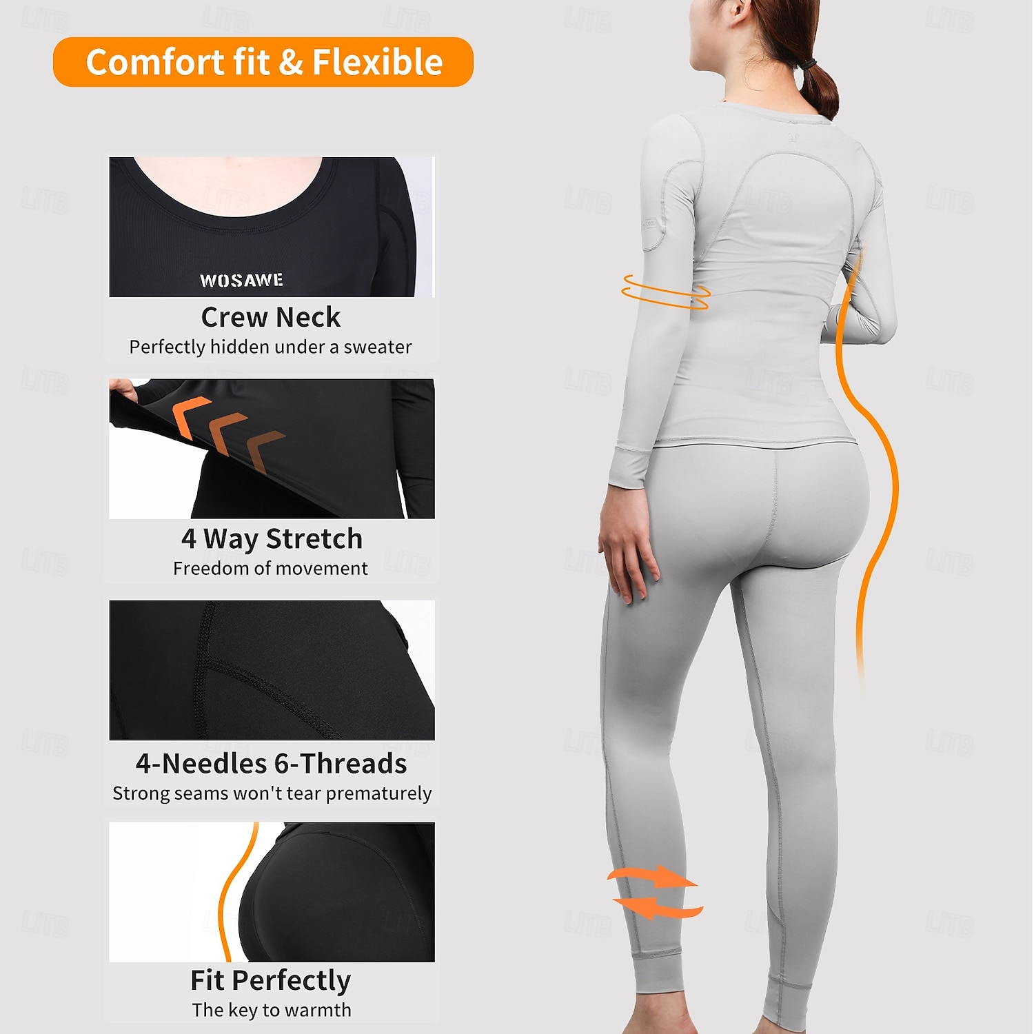 WOSAWE women's spring and autumn quick drying leggings for cycling hiking sports moisture wicking breathable comfortable underwear long pants BF133 2026 - $36.99 –P17