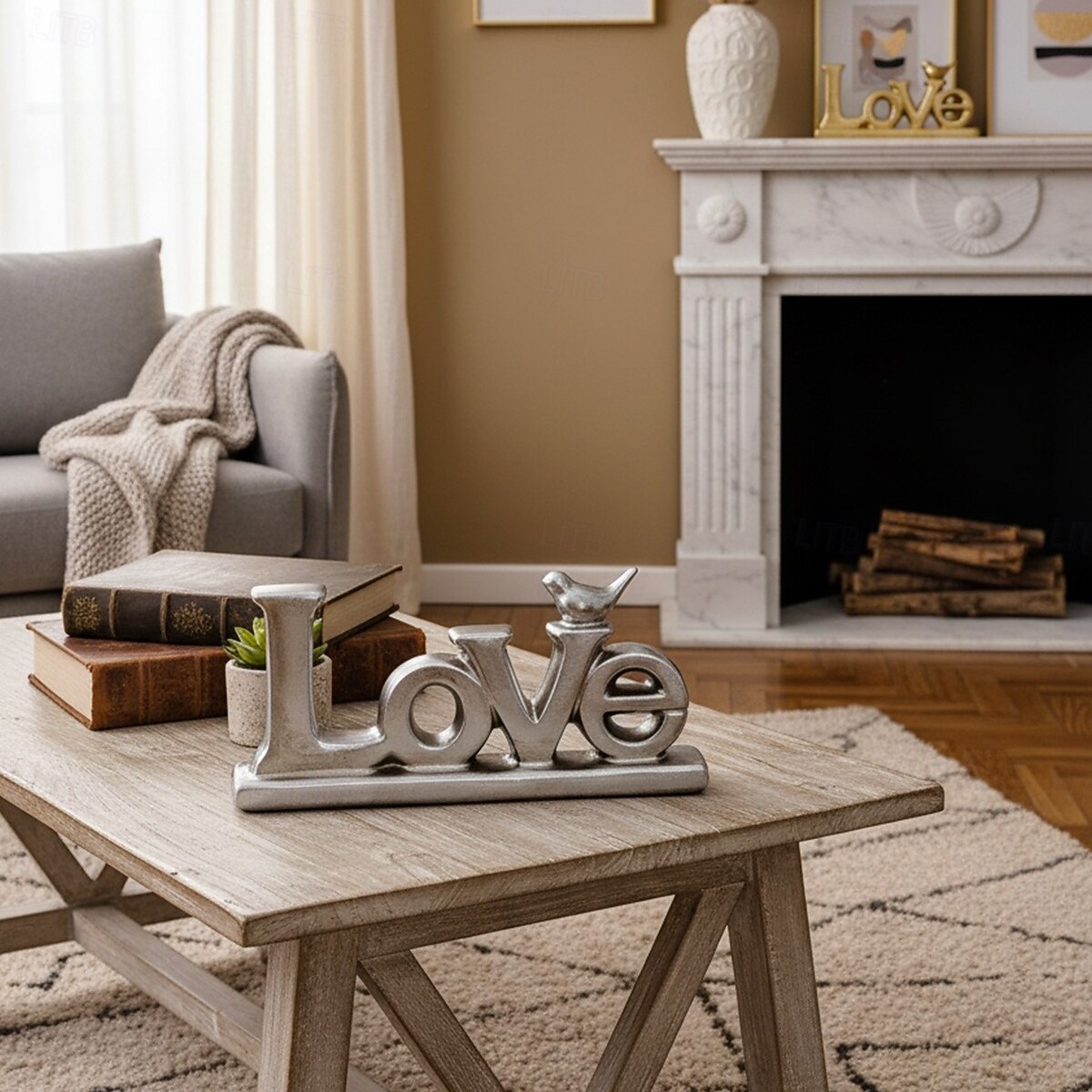 Valentine's Day Decoration LOVE Letter Ornaments Decorative Handicrafts Made of Resin Material With Gold and Silver Foil Decoration on The Surface 2026 - $25.99 –P7