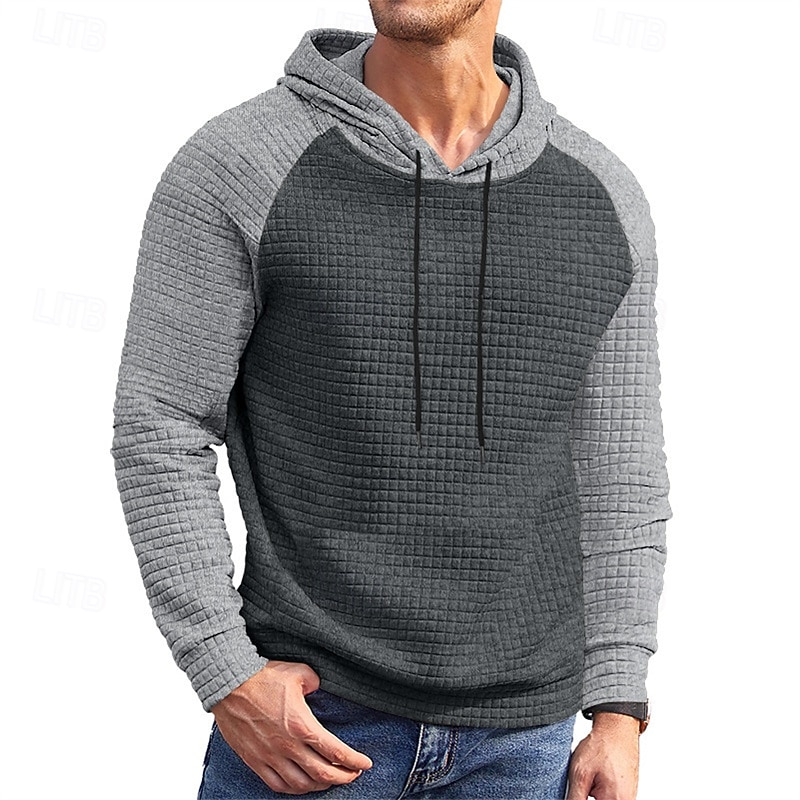 Homens Moletom Estacionar Preto Cinza Claro Cinzento Escuro Cinzento Com Capuz Bloco de cor Com Cordão Desportos e Ar livre Casual Diário Impressão 3D Roupa de rua Roupa de Esporte Casual Outono de 2026 por $19.99 –P24