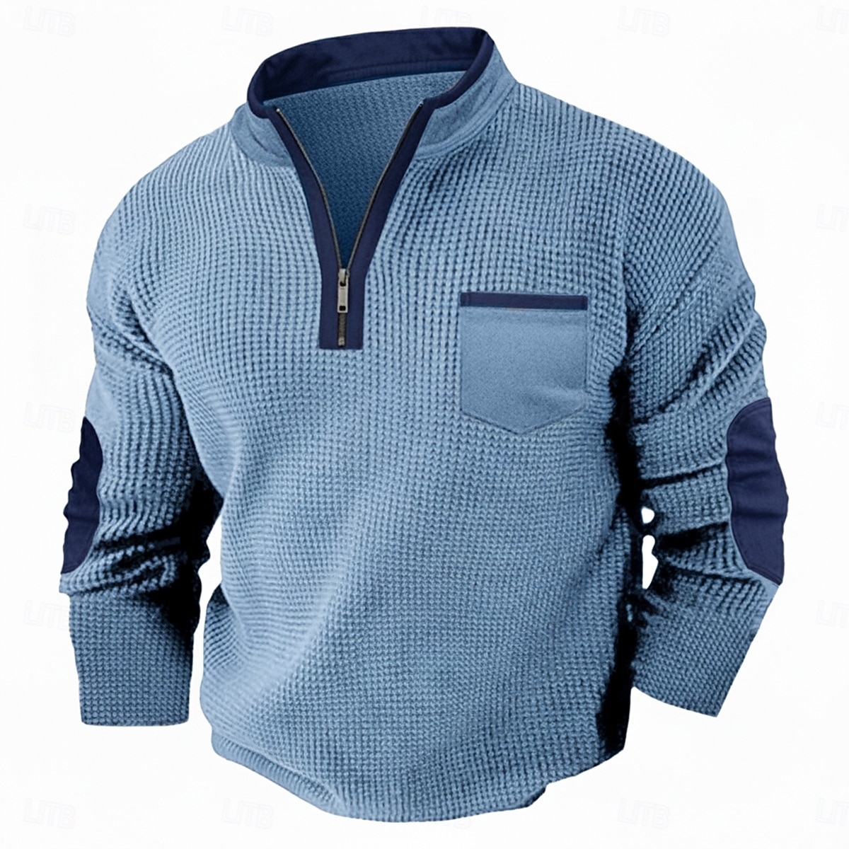 Męskie Koszulka z goframi Podkoszulek Koszula Henley z waflami Długi rękaw Pół zamek Jesień Jesień i zima Jednokolorowe Niejednolita całość Tradycyjne / Vintage Codzienny Niejednolita całość Kolorowy 2025 - $22.99 –P5