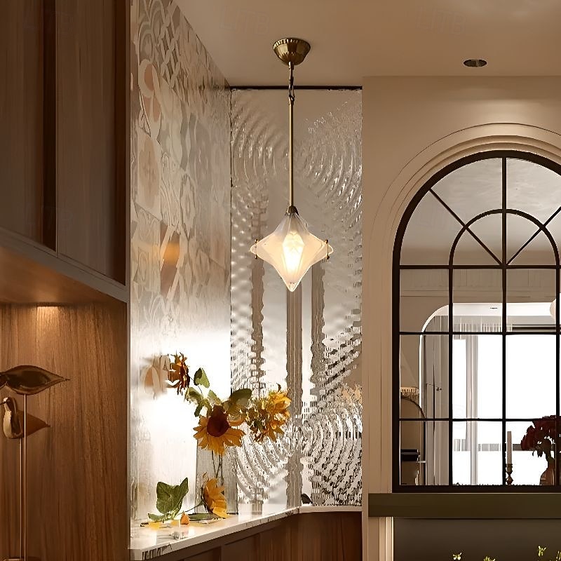 Art Deco -tähtiriippuvalaisin - geometrinen himmeälasiriipus 2026 - $151.19 –P14