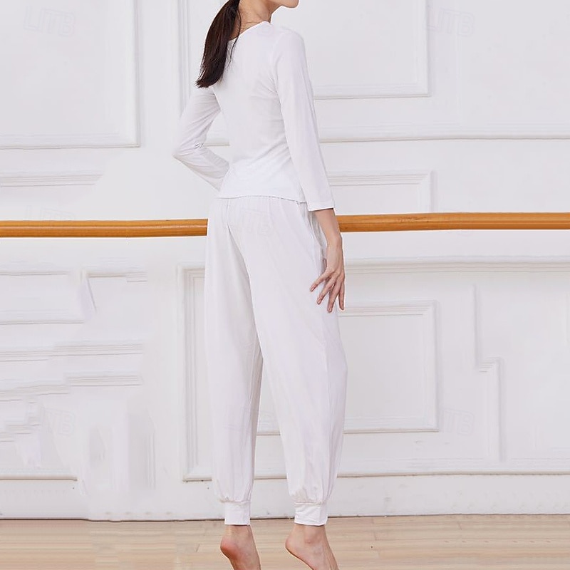 Γυναικεία Μπλούζα γιόγκα Αθλητική κορυφή Συμπαγές Χρώμα Ρούχα σύνολα Φθινόπωρο Μαύρο Λευκό Μοντάλ Χορού Πιλάτες Γιόγκα Ψηλή Μέση Ελαφρύ Αναπνέει Μακρυμάνικο Αθλητισμός Ρούχα Γυμναστικής 2026 - $13.99 –P3