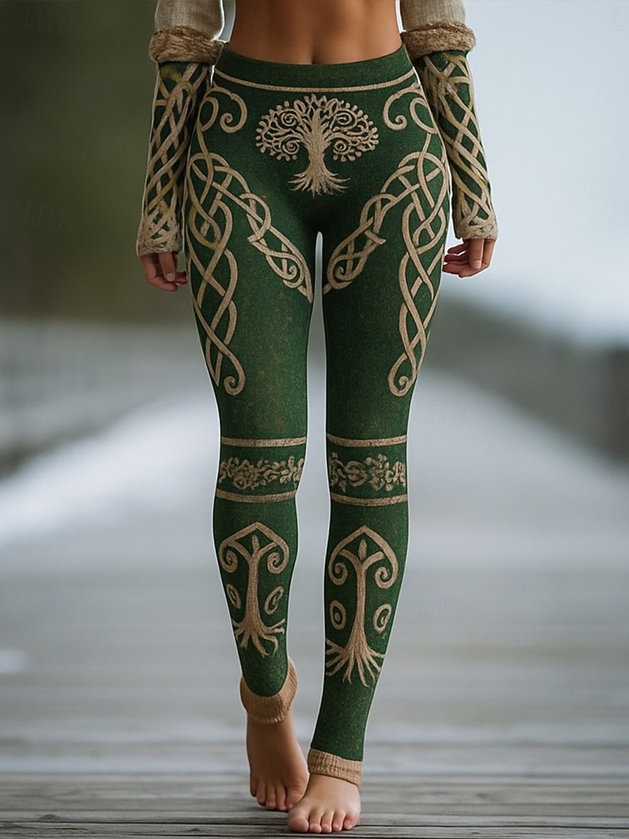 Γυναικείες Βίκινγκ Μπόχο Κολάν Vintage Εθνοτική Στιλ Ολόκληρου Μήκους Ψηλόμεσα Γραφικά Αφηρημένα 3D Εκτύπωση Γρήγορο Στέγνωμα Αερισμός Μαλακά Ελαστικά Επίσημα Διακοπές Ροζ Καλοκαίρι Άνοιξη Φθινόπωρο 2025 - $19.99 –P6