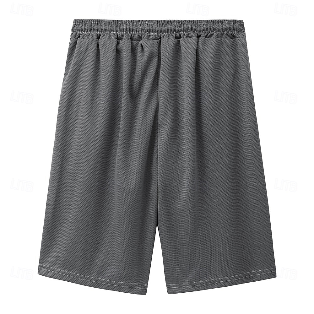 Per uomo Attivo Pantaloncini Pantaloncini casual Tasche A cordoncino Design elastico con coulisse Tinta unica Comfort Traspirante Breve Sportivo Informale Giornaliero Di tendenza Streetwear Nero del 2026 a $9.49 –P12