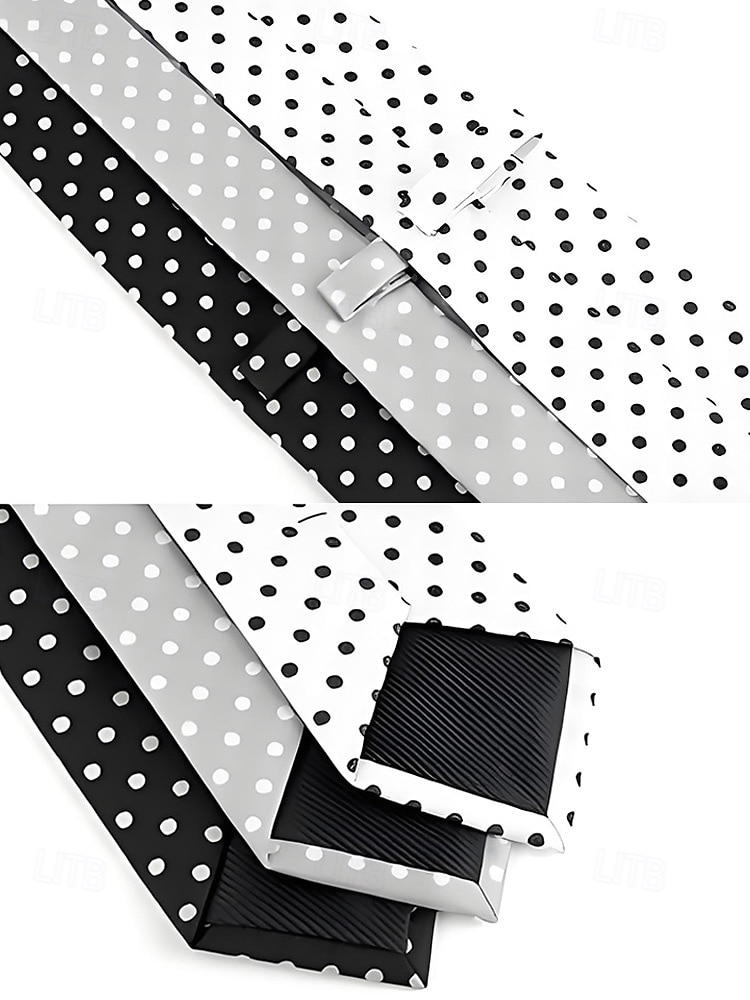 herrslips i polyester, prickigt mönster, flera färger, perfekt för jul och formella tillfällen 2026 - $11.99 –P10