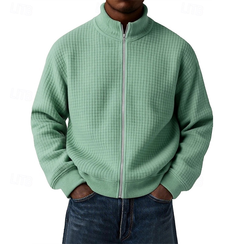 Per uomo Giacca Leggera Giacca a nido d'ape Giacca Casual All'aperto Vacanza Tasca Minimalista Primavera Autunno Inverno Semplice Vintage Streetwear Collo alla coreana Regolare Blu Nero Bianco Rosso del 2026 a $33.99 –P9