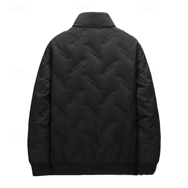 Per uomo Giacca in Pile Imbottito Formale Ufficio Comodo Tasca Imbottito Autunno Inverno Tinta unica Vacanza Vintage Collo ripiegato Regolare Blu Nero Cammello Grigio Giacca del 2026 a $39.99 –P5