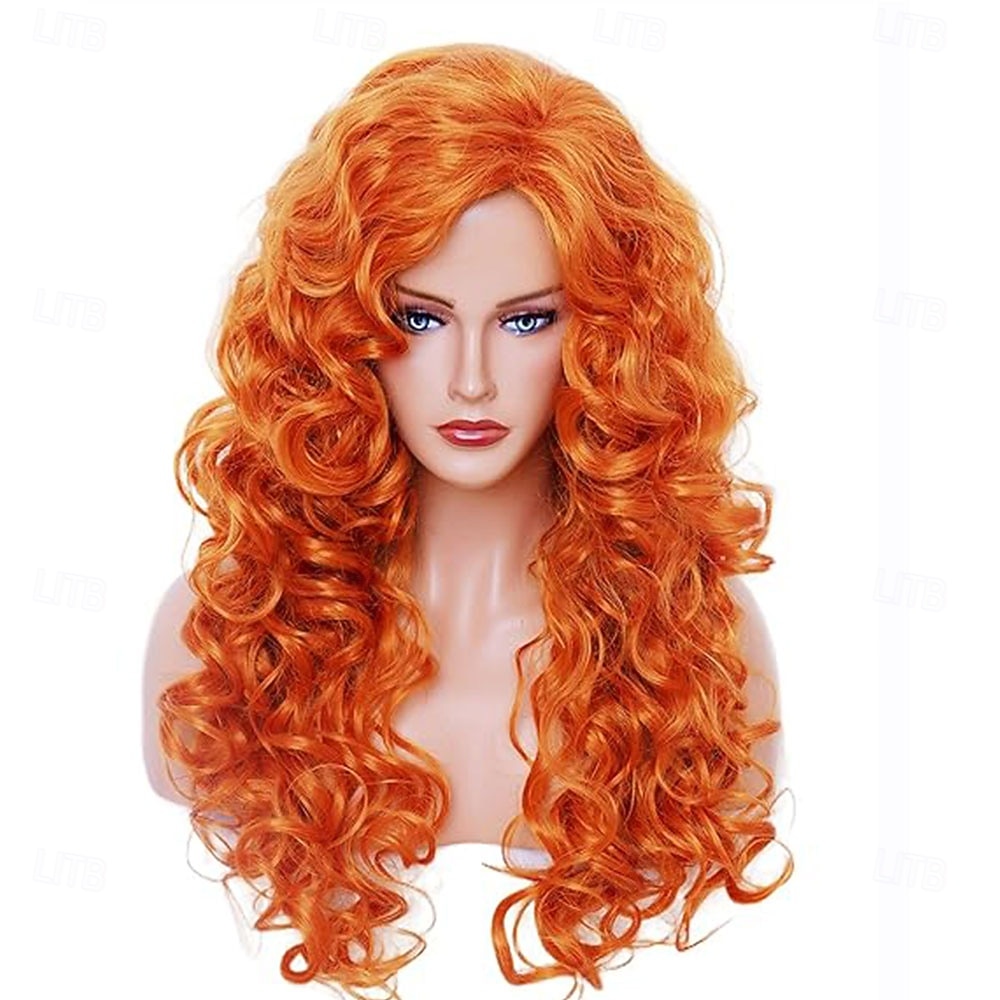 Peruca longa e ondulada de 71 cm (28 polegadas), cabelo sintético crespo e cacheado, cor vermelho-cobre natural, para mulheres. de 2026 por $21.99 –P8