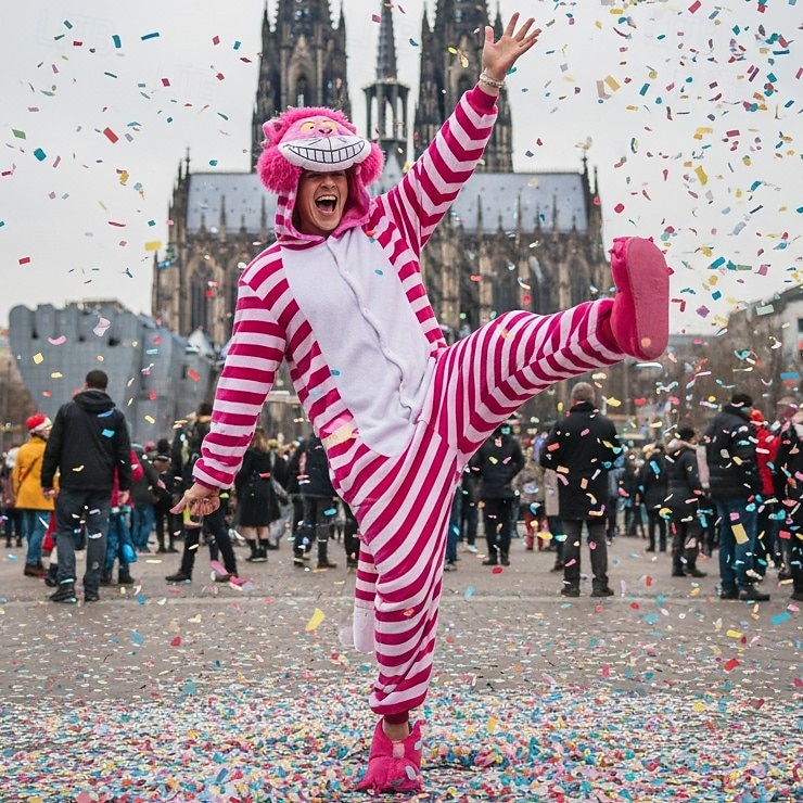 2026年 カーニバルコスチューム 2026 きぐるみパジャマ ファンシーコスチューム ワンジーコスチューム アニマル 猫 カトゥーン あたたか パジャマ 面白いコスチューム 成人 男女兼用(儿童不要选这个) 男女兼用 ハロウィーン カーニバル パーティー 性能 部屋着 ドレスアップ  コレクション – $41.99 –P1