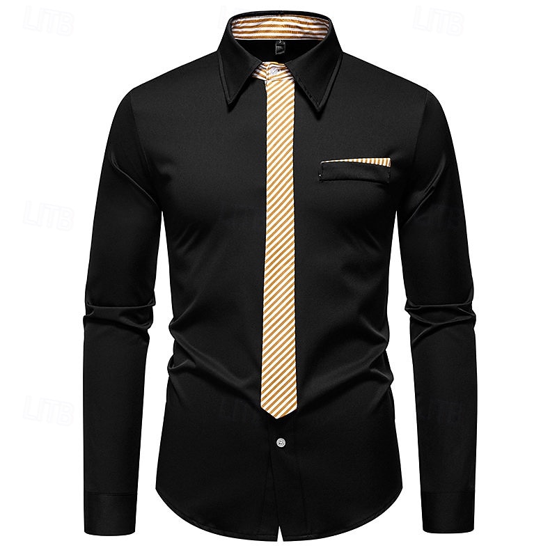 Loucos anos 20 Anos 20 Retro Vintage Blusa / Camisa Mafioso Padrinho Corte Justo Fantasia Homens Baile de Máscaras Traje de festa para noite Negócio / Cerimônia / Casamento Festa de Solteira Adulto de 2026 por $32.99 –P7