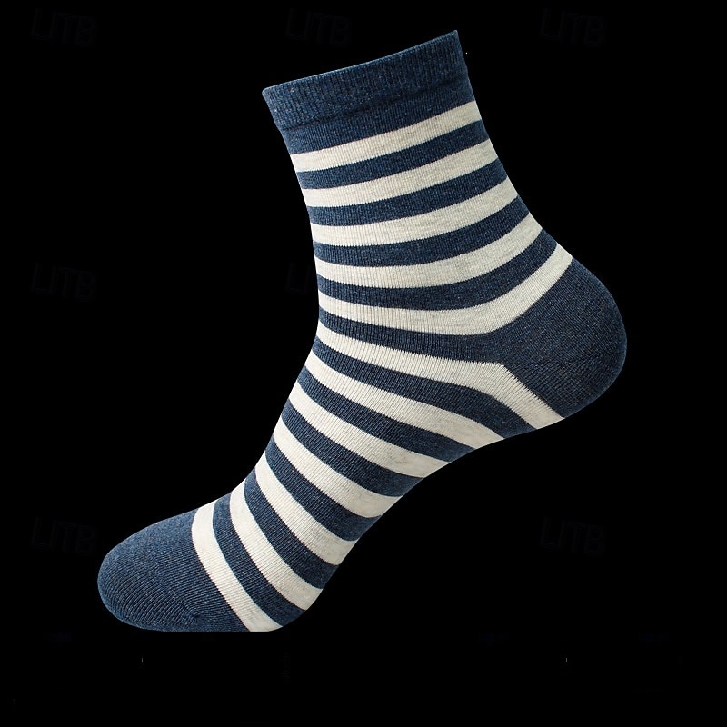 Męskie 10 par Pakiety Multi Skarpety Skarpetki do biegania Skarpety na co dzień Niebieski Kolor Prążki Urlop Sport i turystyka Codzienny Podstawowy Średnie Wiosna Jesień Moda Codzienny 2026 - $18.49 –P5