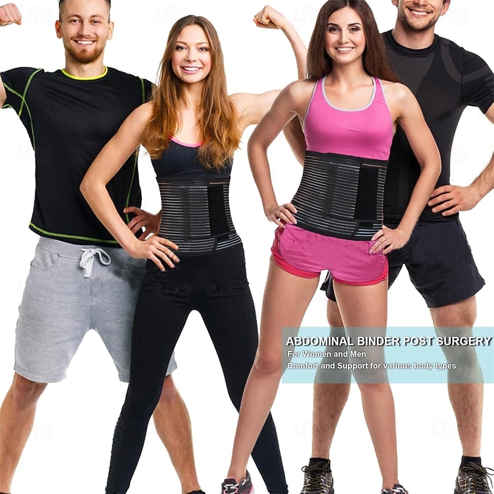абдоминальный бандаж для мужчин &Женский послеоперационный бандаж для живота, регулируемый компрессионный бандаж, поддерживающий пояс для живота при грыже 2026 - $15.49 –P2