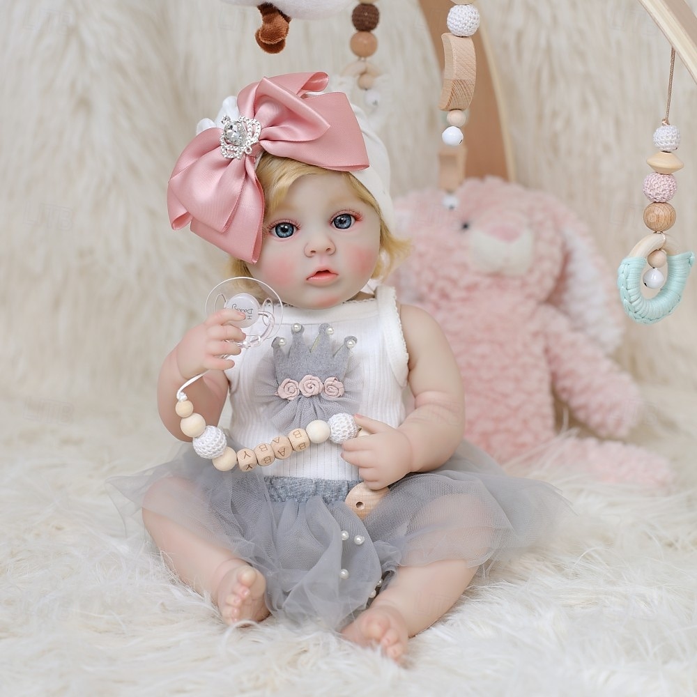 Bambole Reborn - Bambola Realistica da 22 Pollici Ragazza con Corpo Morbido e Capelli Ricci Biondi Sveglia Bebe Reborn di Silicona Bambole di Vita Reale con Scatola Regalo per Bambini di 3 Anni del 2026 a $95.99 –P1