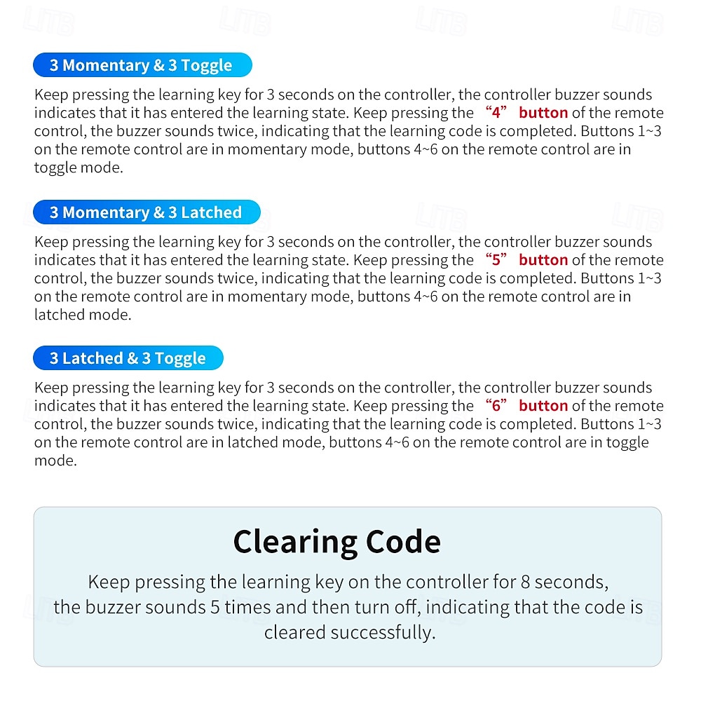 2025年 DC12V 24V 36V 6ch RFワイヤレスリモートコントロールスイッチ ガレージドアモーター リモートRFトランスミッターレシーバー 433MHz  コレクション – $37.99 –P2