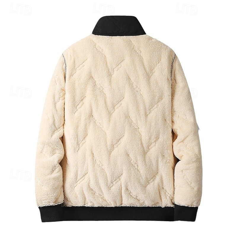 Per uomo Giacca in Pile Imbottito Formale Ufficio Comodo Tasca Imbottito Autunno Inverno Tinta unica Vacanza Vintage Collo ripiegato Regolare Blu Nero Cammello Grigio Giacca del 2026 a $39.99 –P4