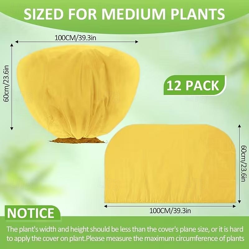 12pcs Winter Plant Covers Frost Protection Bags for Shrubs Trees and Roses 39.4x23.6 Inches with Drawstring Suitable for Autumn and Winter Outdoor Gardening Shrub Covers Tree Protection 2026 - $36.99 –P4