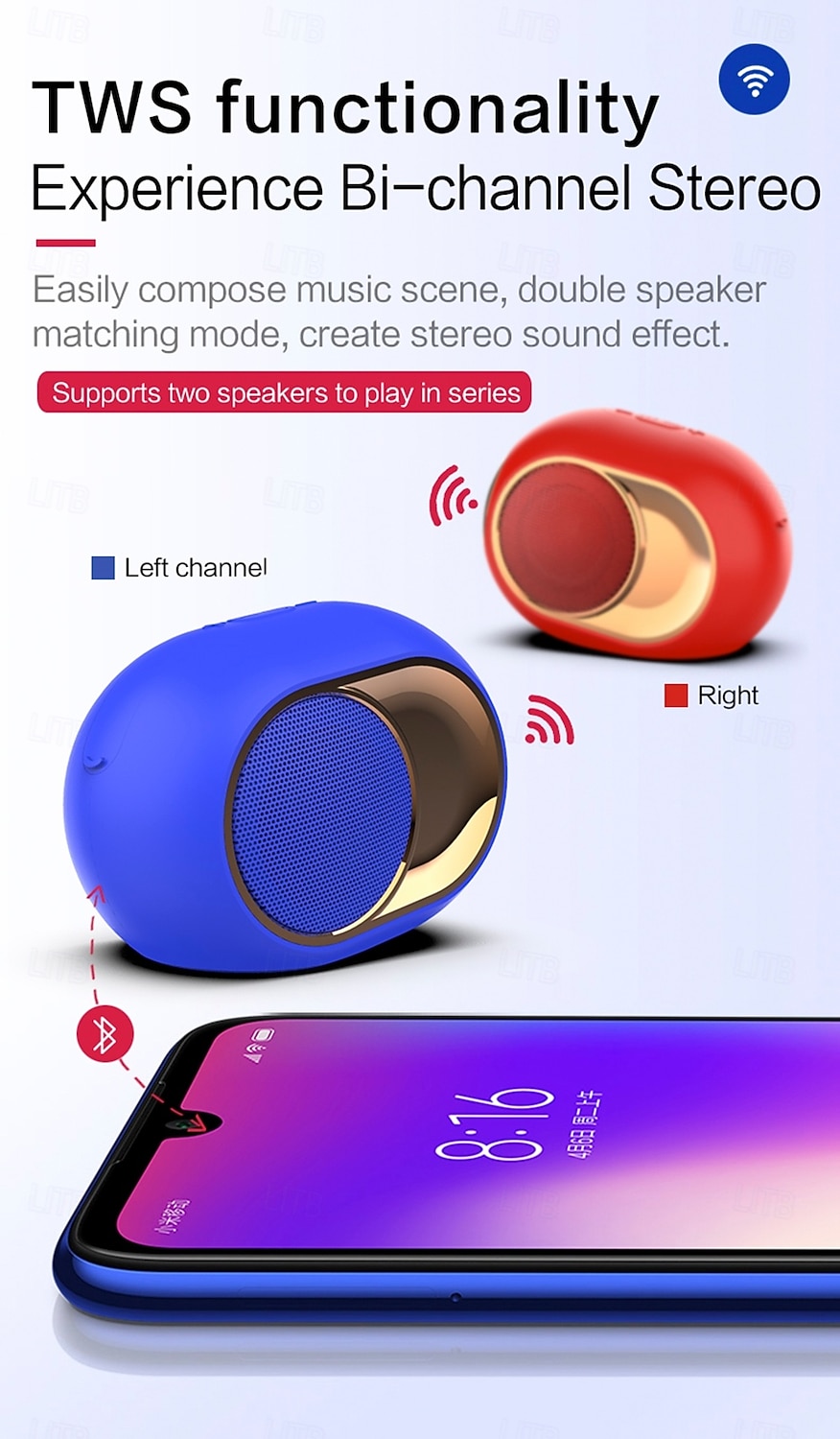 2025 New Wireless Speaker Supporting Multiple Playback Modes Wireless/TF Card/USB Playback High Volume Long Battery Life Stereoscopic Sound Effects To Fill The Event Atmosphere Suitable for Smar 2025 - $24.99 –P5