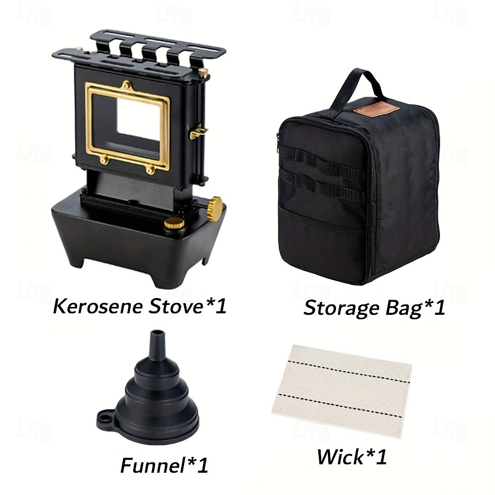 Vintage Coal Oil Stove, Outdoor Fire Pit with Glass Screen, Sturdy Metal Construction, No Electricity Needed, for Camping Backyard BBQ Tea & Cooking, Portable Camping Stove, Elegant Design, Durable Co 2026 - $388.79 –P2