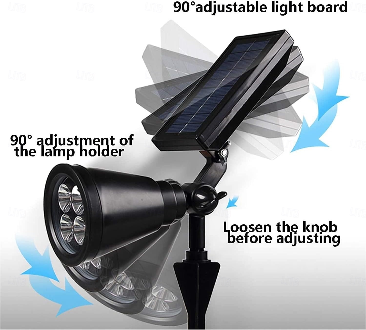 Solární bodová světla, venkovní solární světla, solární reflektory, světlo na vlajkový stožár, vodotěsné, venkovní osvětlení krajiny pro vlajku, osvětlení dvorku, terasy, cesty, sochy, palmy, cedule 2026 - $32.99 –P2