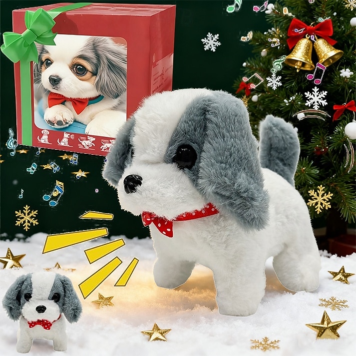 Ideal Christmas Gifts for Grandkids Girls Boys, Robot Dog My Realistic Robot PuppyInteractiveToy That Walks Barks Wags Tail Plush Pet Dog Realistic Robotic Dog Toy Gift That Acts Like A Real Puppy 2025 - $18.99 –P4