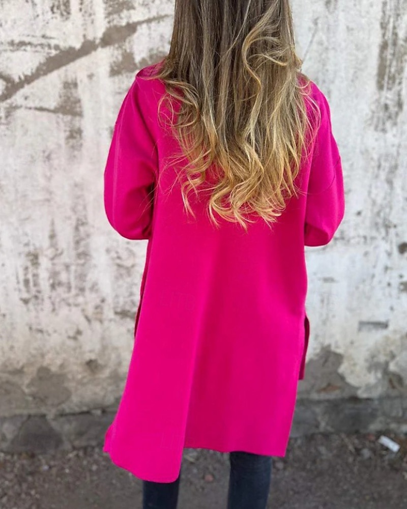 Damen Wintermantel Kapuzenjacke Warm Bequem Reißverschluss Tasche Lässig Einfach Outdoor Urlaub Heim Alltagskleidung Lang Mit Kapuze Normale Passform Langarm Oberbekleidung Schwarz Rote Kamel Herbst 2026 - $19.99 –P12