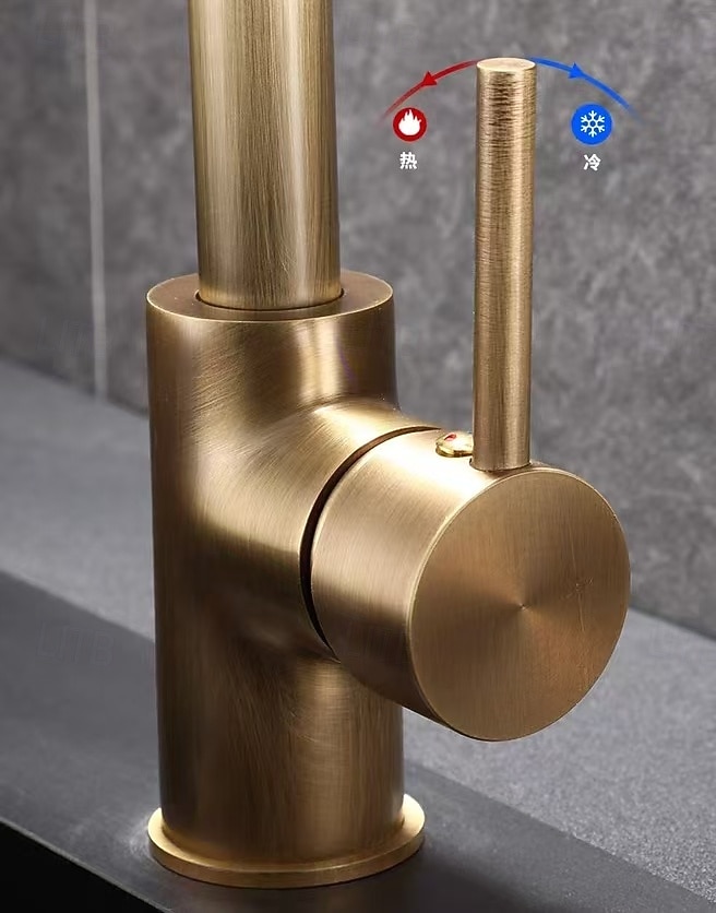 Robinet de lavabo - Cascade Électroplaqué Ensemble central Poignée unique à un trouBath Taps de 2026 ? $176.99 –P6